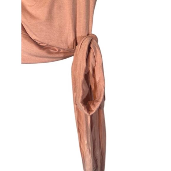 Final Touch Blush Pink Sleeveless Side Knot Tie Cropped Top Women Sz S - Picture 3 of 7